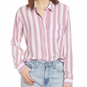 Bp Button-up Shirt Vertical  Stripes